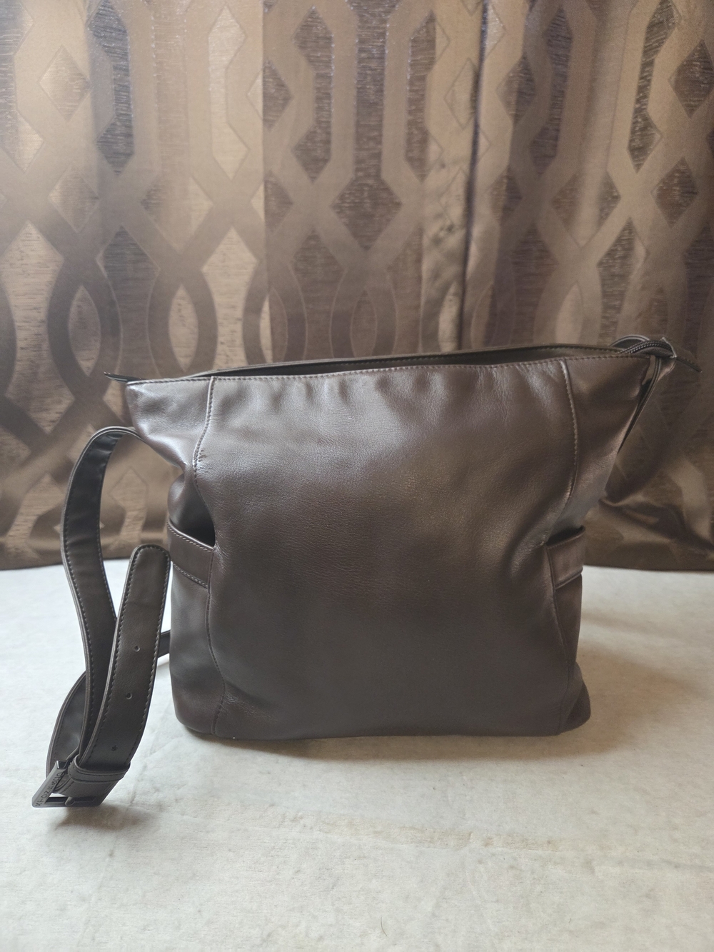 Stone & Co. Dark Brown Leather Crossbody Bag